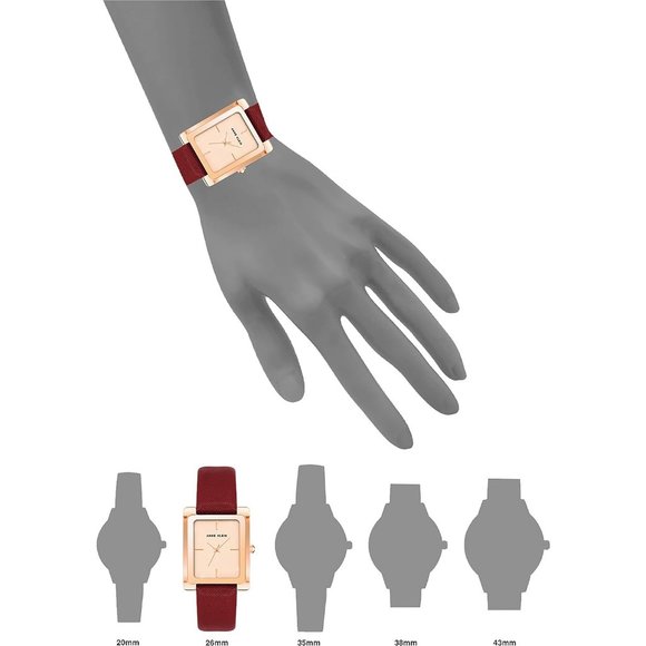 Women's Gold Tone Leather Strap Water Resistant Quartz Movement Watch - Picture 4 of 5